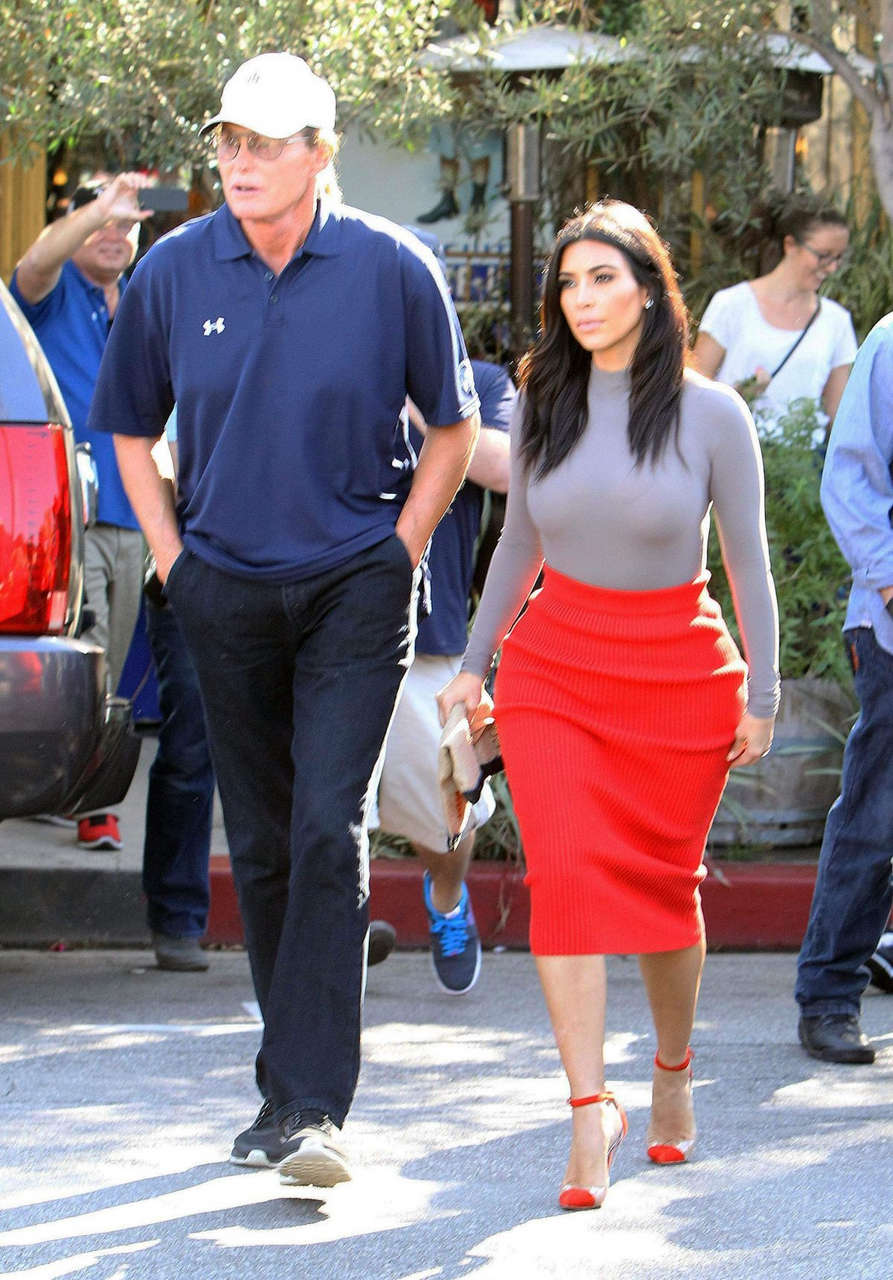 Kim Kardashian Bruce Jenner Set Little Next Door West Hollywood