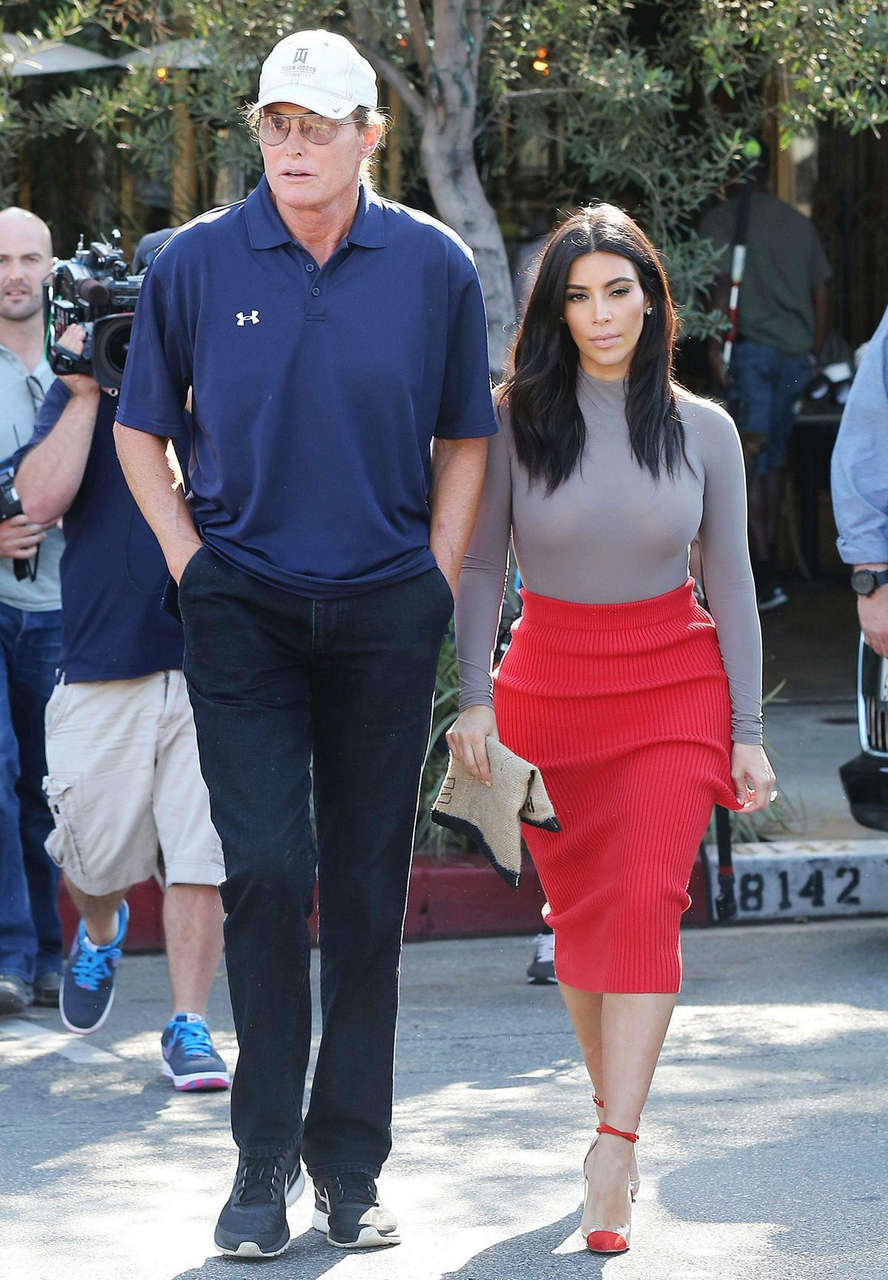 Kim Kardashian Bruce Jenner Set Little Next Door West Hollywood