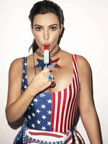Kim Kardashian By Terry Richardson 4th Of July Themed Photoshoot
