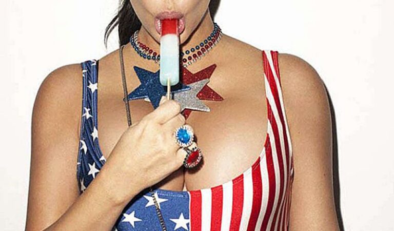 Kim Kardashian By Terry Richardson 4th Of July Themed Photoshoot (3 photos)