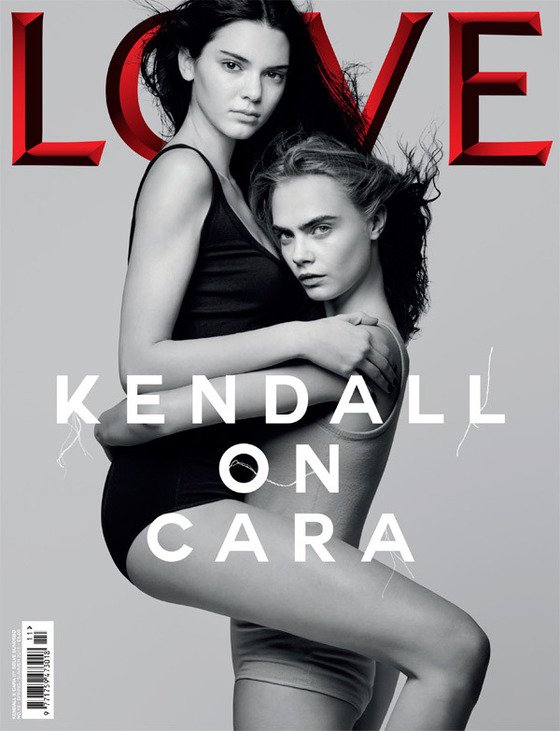 Kim Kardashian Cara Delevingne Kendall Jenner From Love Magazine