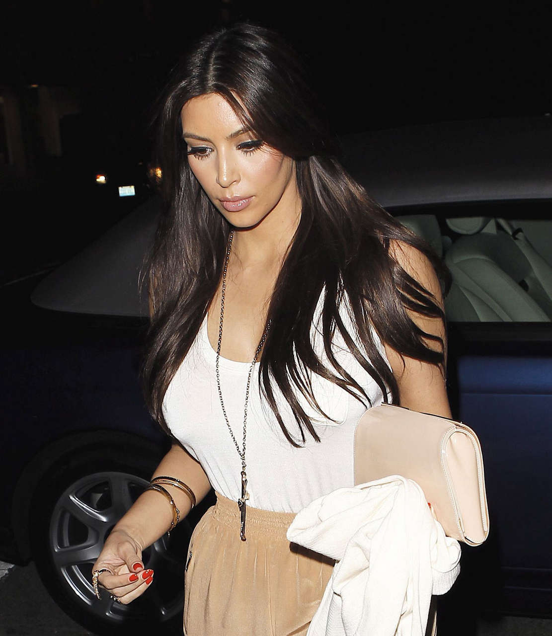 Kim Kardashian Filming Her Reality Show Los Angeles
