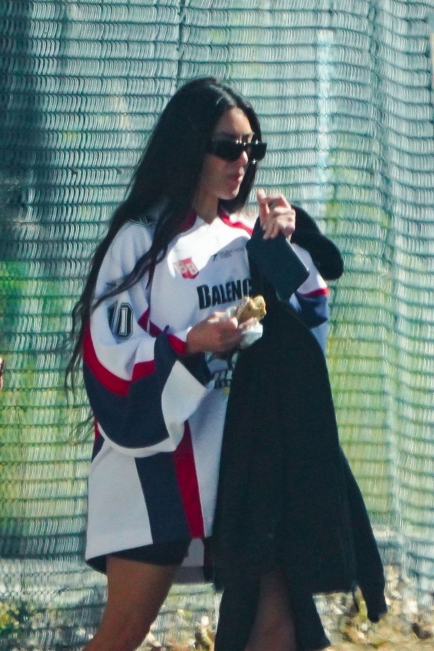 Kim Kardashian Her Son S Soccer Game Los Angeles