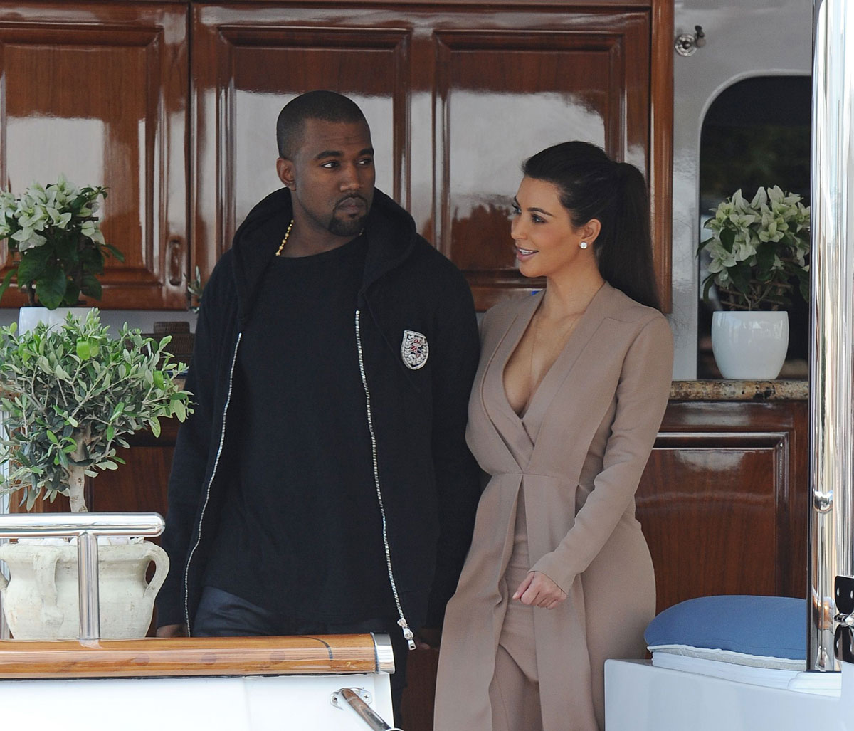 Kim Kardashian Kanye West Out About Cannes