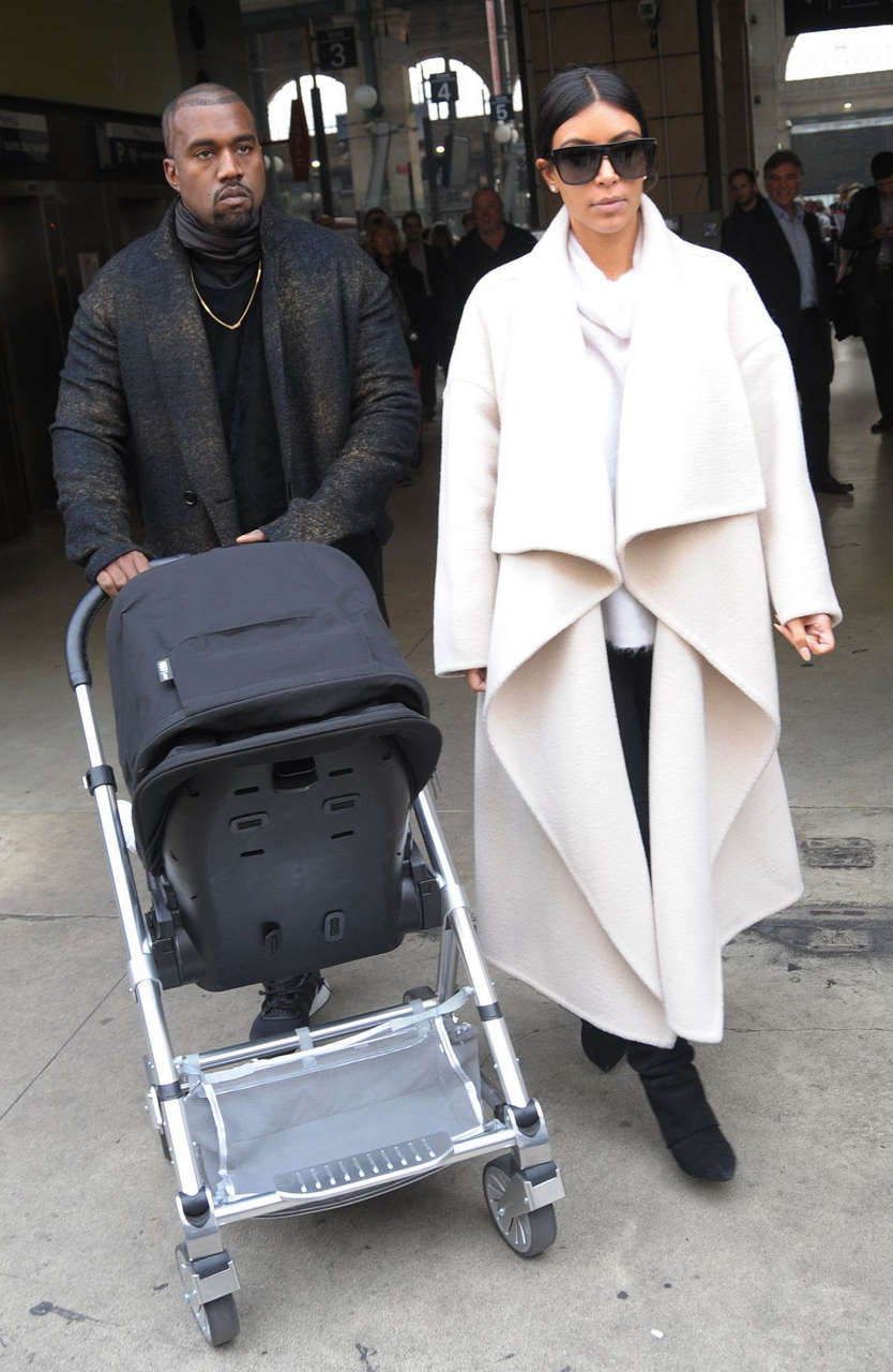 Kim Kardashian Kanye West Out About Paris