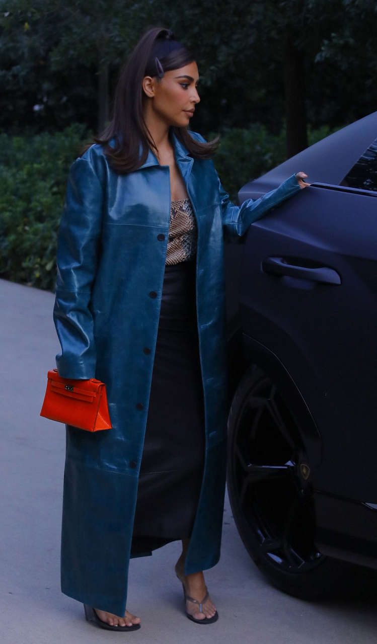 Kim Kardashian Leaves Business Meeting Beverly Hills