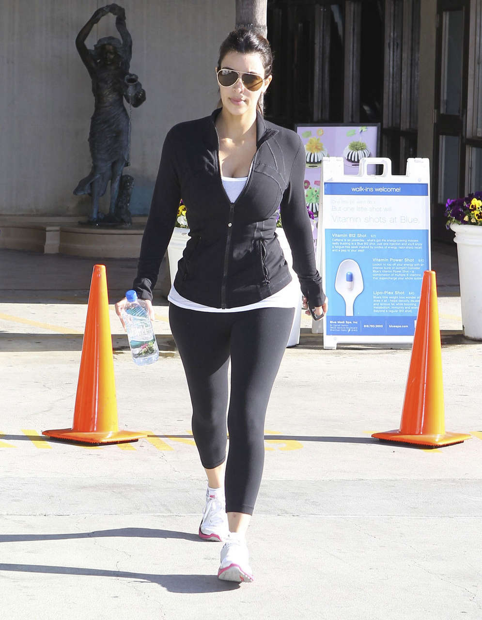 Kim Kardashian Leaves Fitness Class Toluca Lake