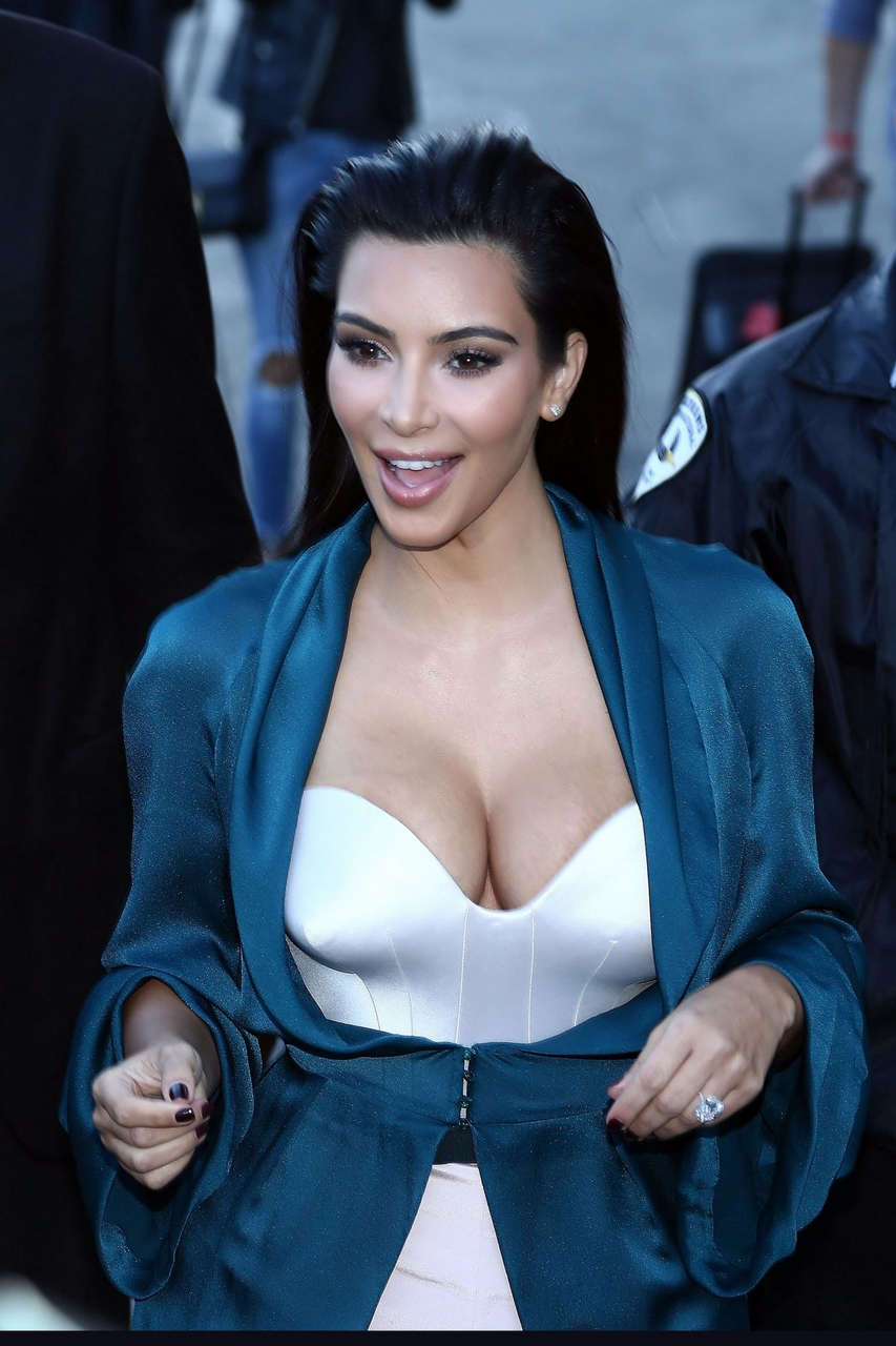 Kim Kardashian Leaves Jimmy Kimmel Live Los Angeles