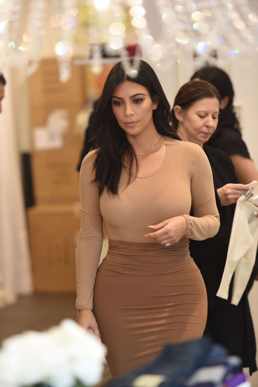 Kim Kardashian Leaves Le Royal Monceau Hotel Out Shopping Paris