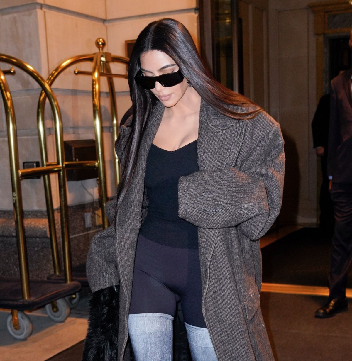 Kim Kardashian Leaves Ritz Carlton Hotel New York