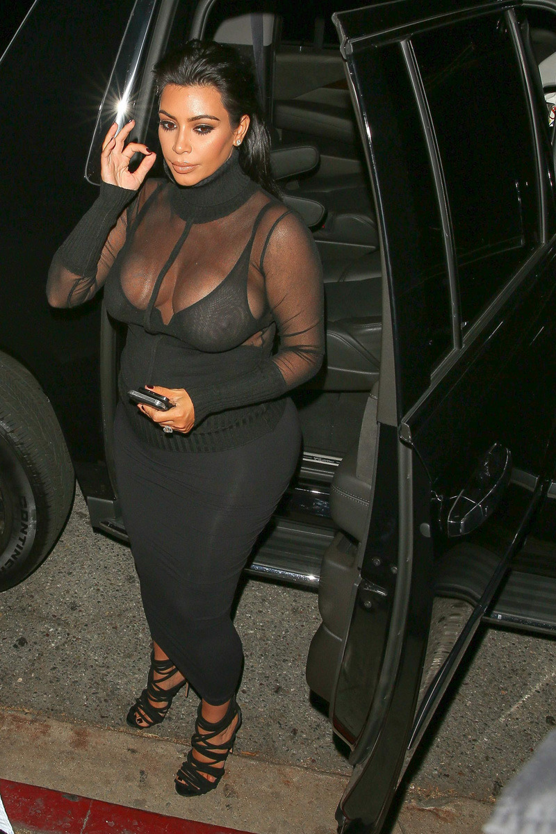 Kim Kardashian Pregnant Seethrough