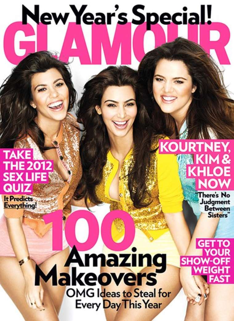 Kim Kourtney Khloe Kardashian Covers Glamour Magazine