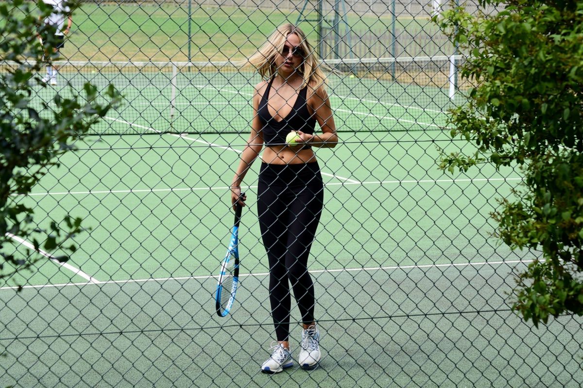 Kimberley Garner Playing Tennis King Road London