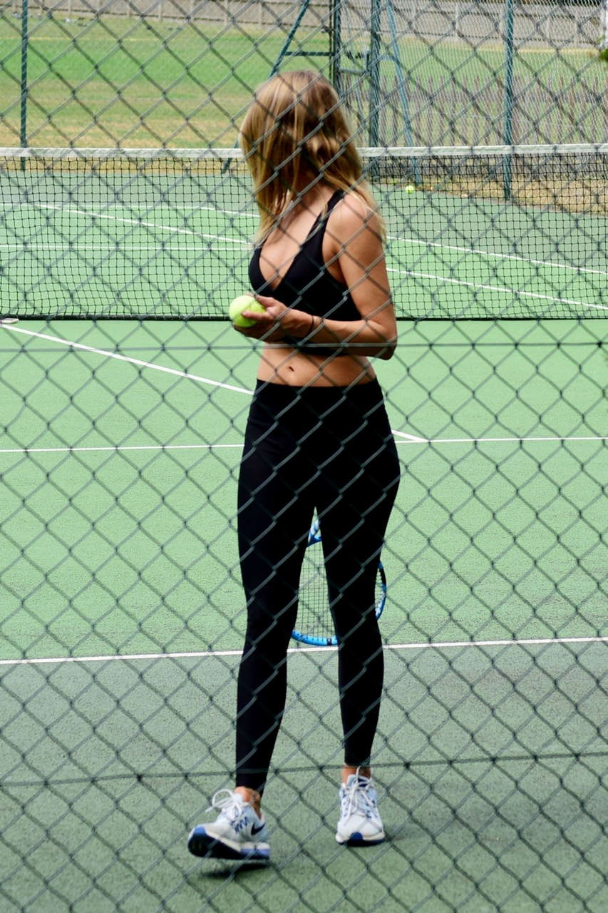 Kimberley Garner Playing Tennis King Road London