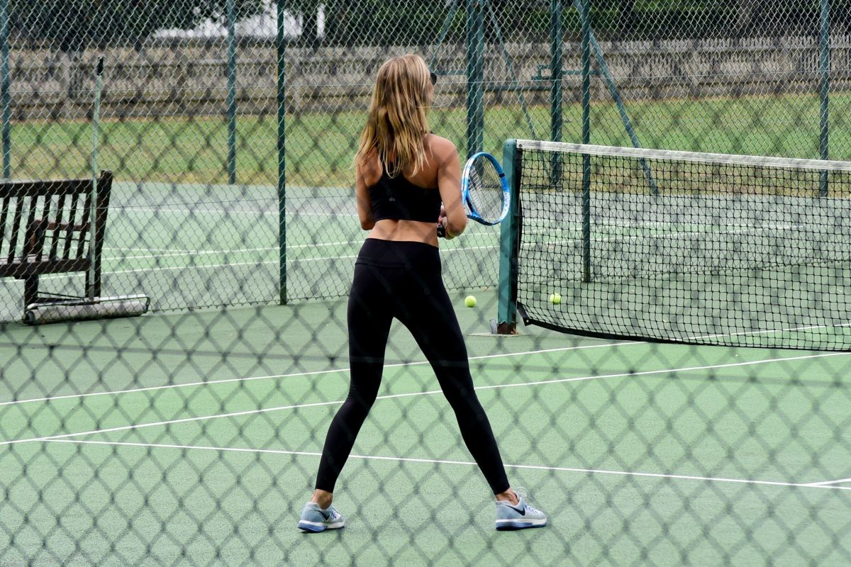 Kimberley Garner Playing Tennis King Road London