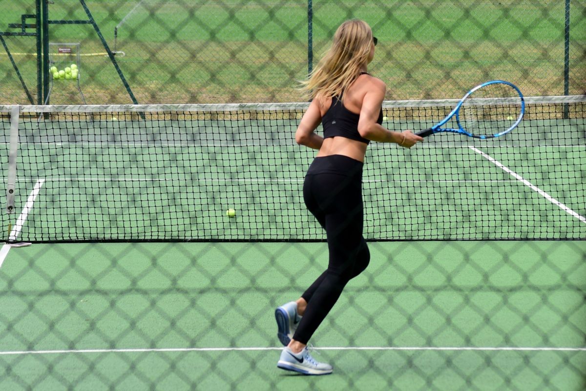 Kimberley Garner Playing Tennis King Road London