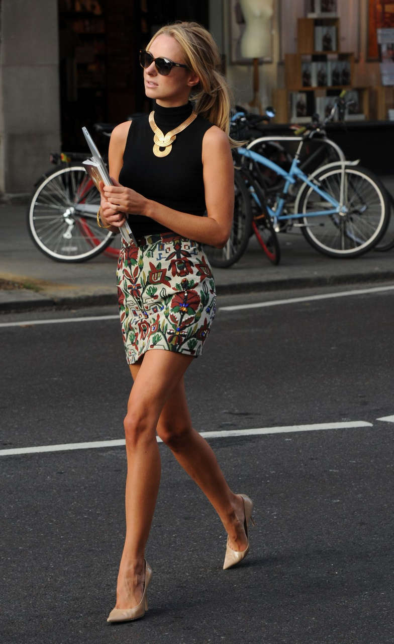 Kimberley Garner Short Skirt Out London