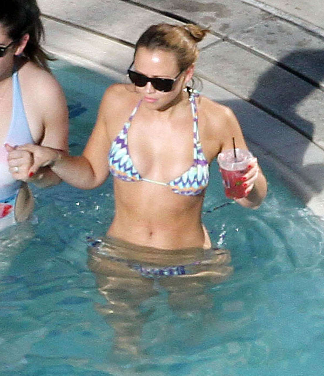 Kimberley Walsh Nicola Roberts Bikinis Hotel Pool Las Vegas