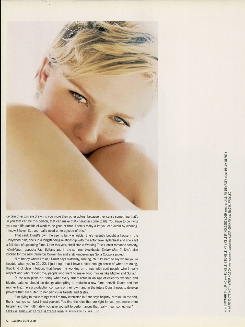 Kirsten Dunst Dazed Magazine May