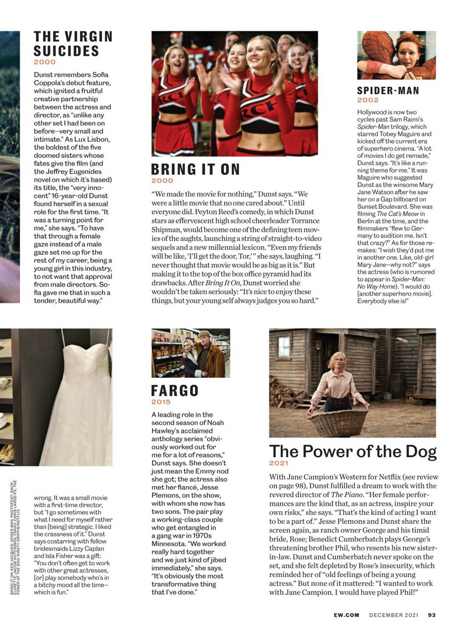 Kirsten Dunst Entertainment Weekly Magazine December