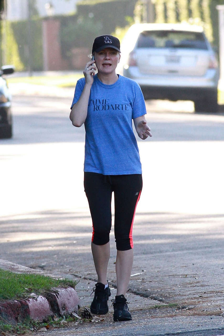 Kirsten Dunst Leggings Out Los Angeles