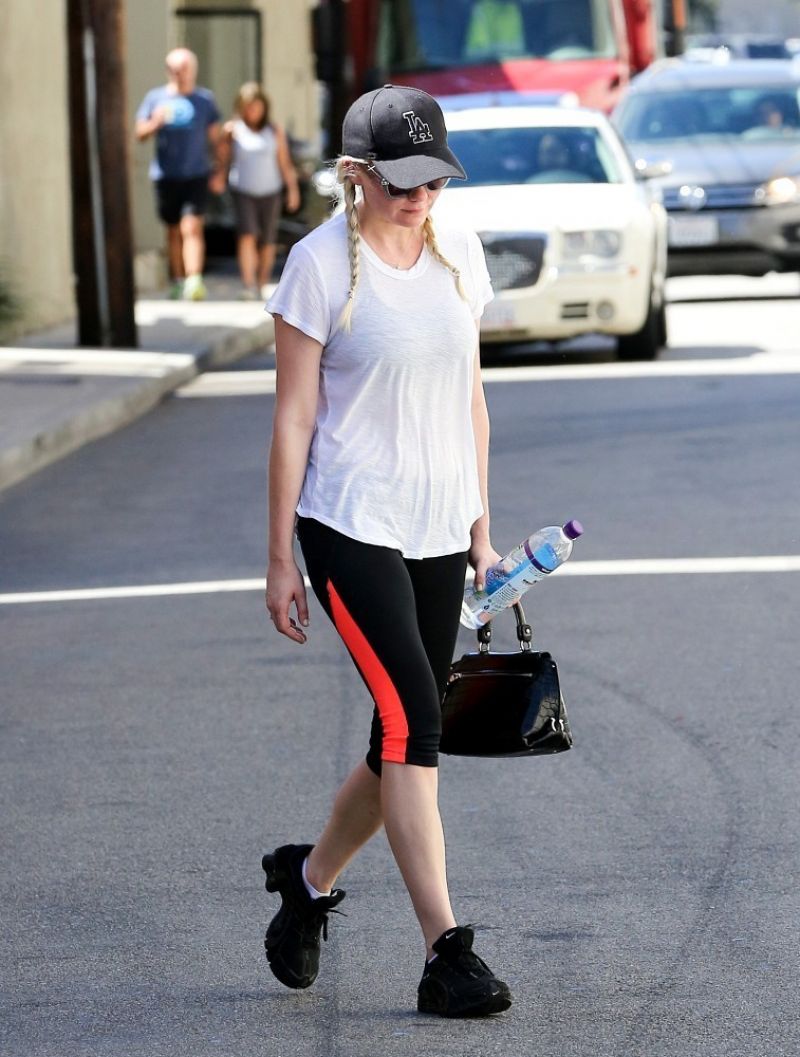 Kirsten Dunst Tights Gym Los Angeles