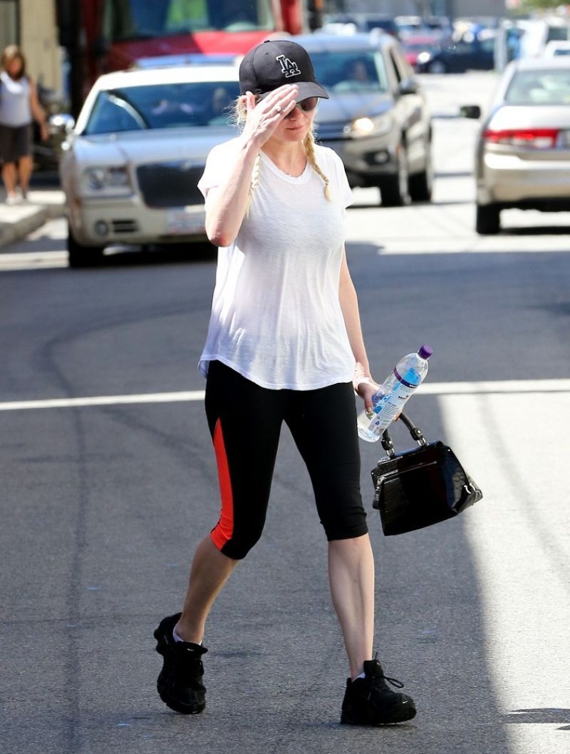Kirsten Dunst Tights Gym Los Angeles