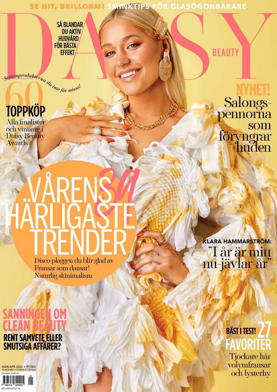 Klara Hammarstrom Daisy Beauty Magazine March