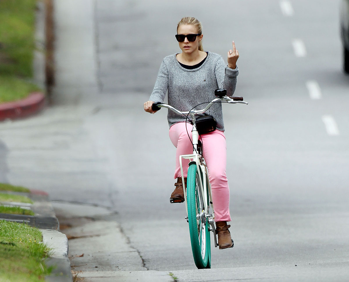 She her bike when she her