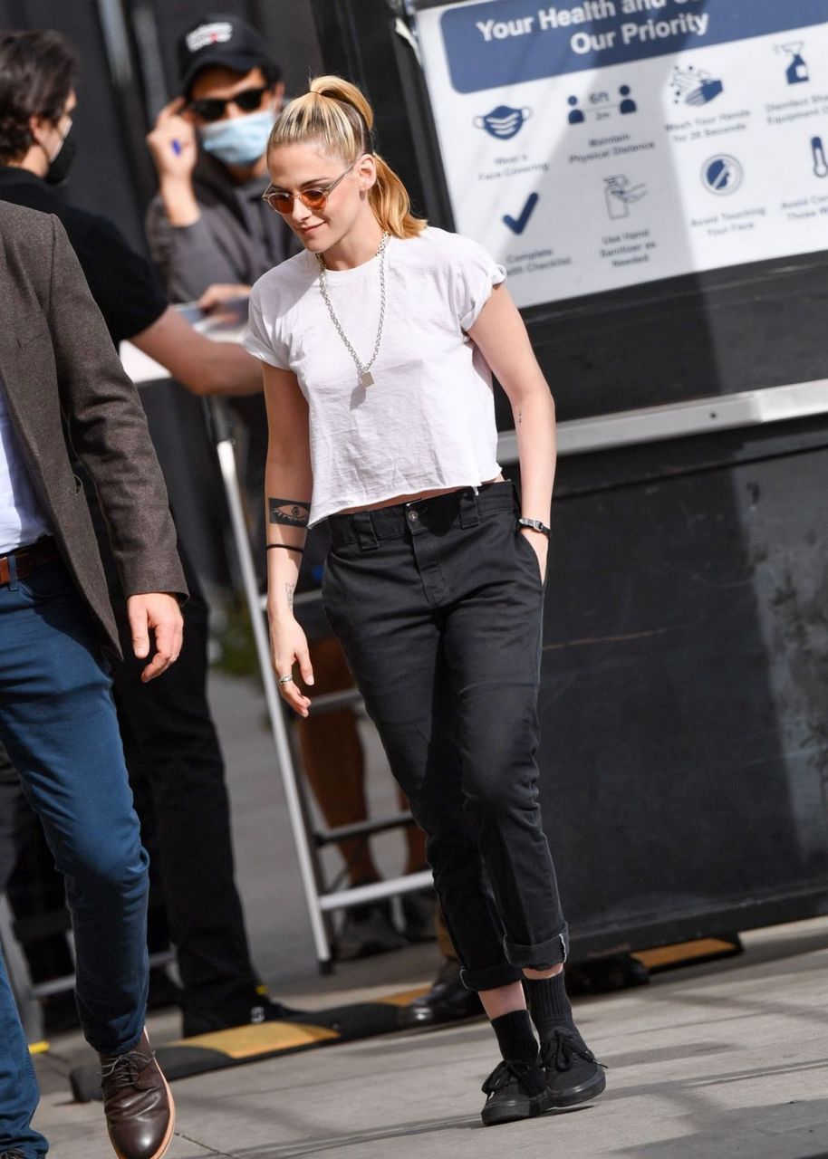 Kristen Stewart Arrives Jimmy Kimmel Live Studios