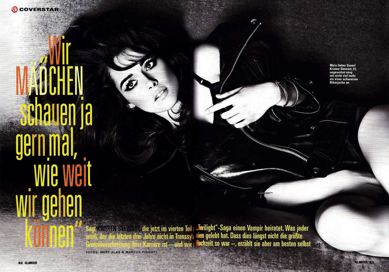 Kristen Stewart Covers Glamour Germany