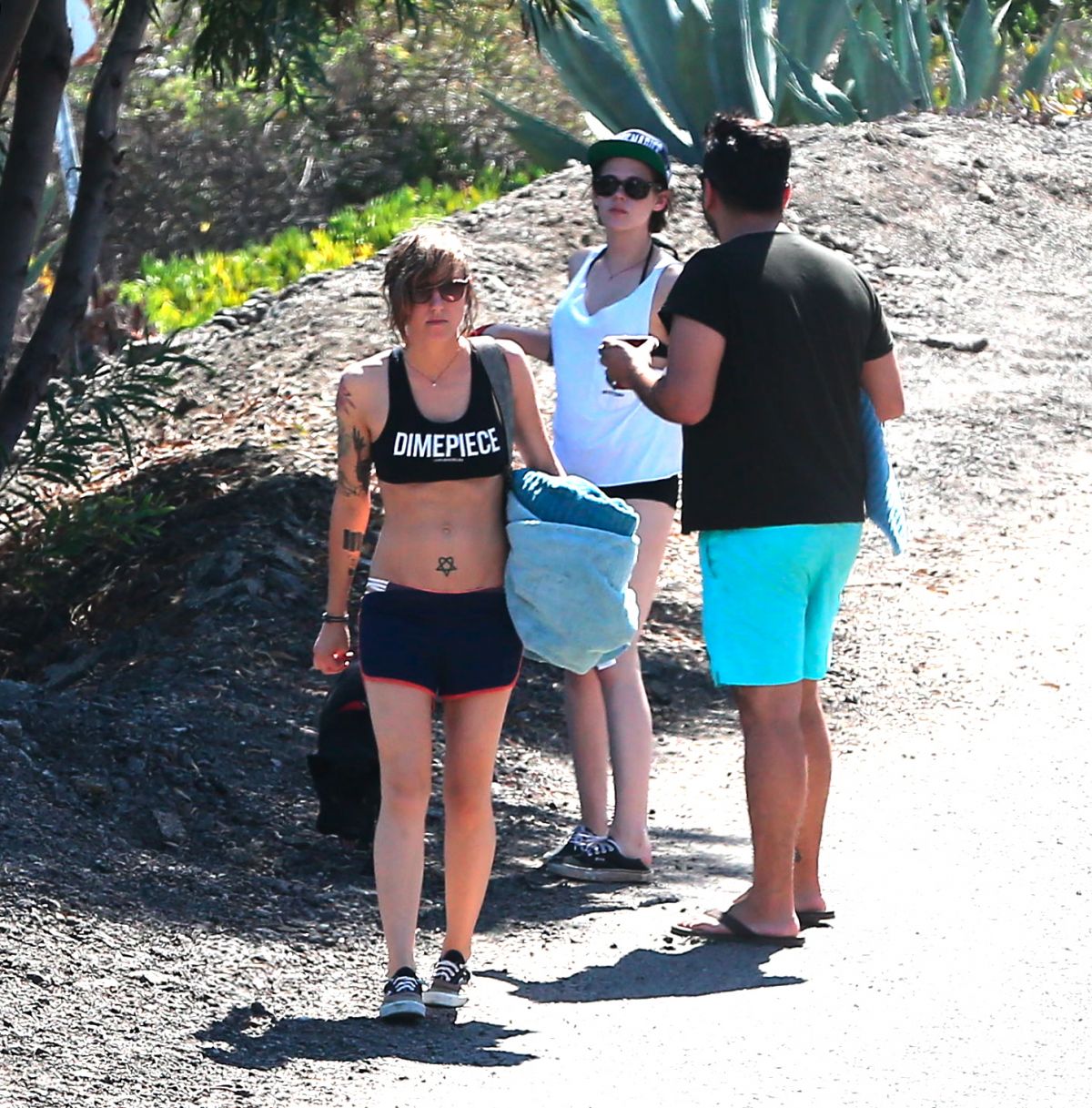 Kristen Stewart Shorts Out Hiking Malibu