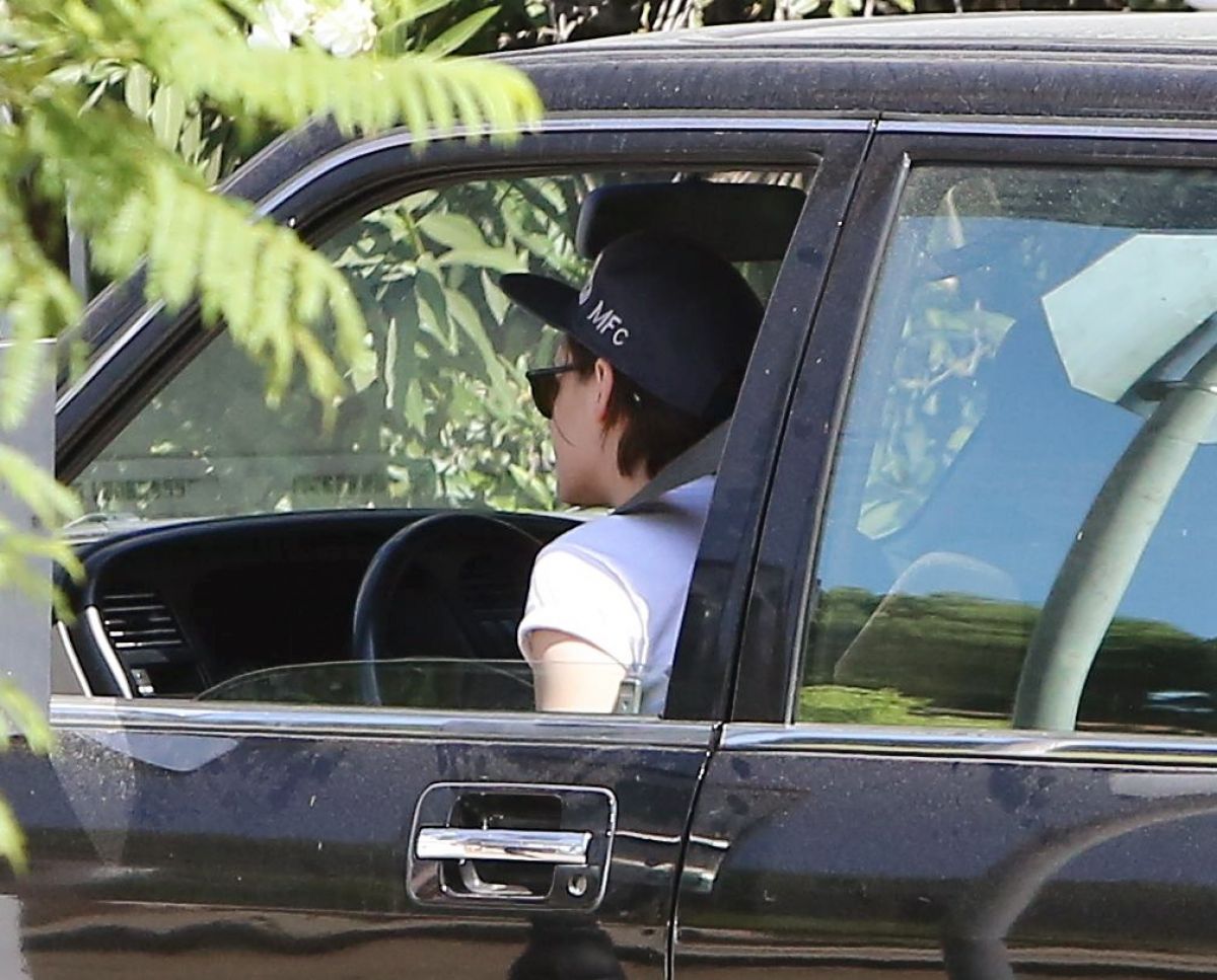 Kristen Stewart With Friend Driving Out Los Angeles