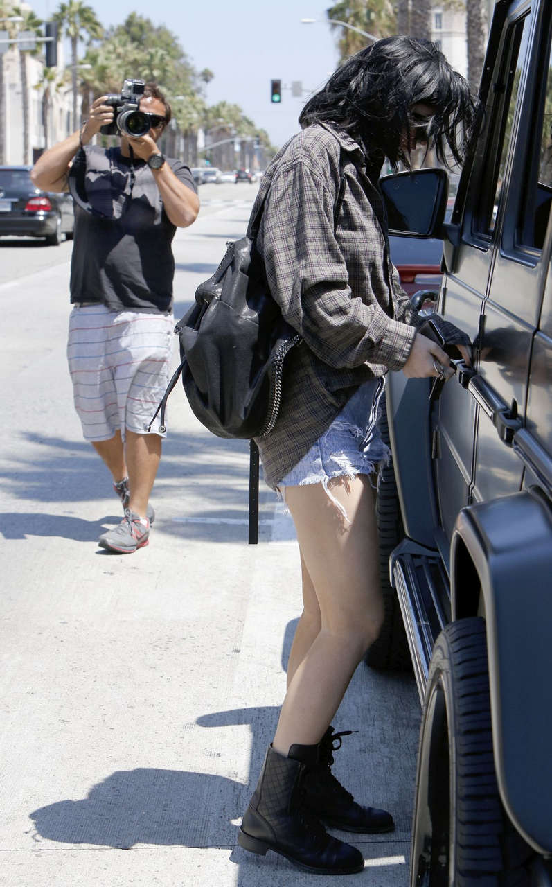 Kylie Jenner Cutoffs Shorts Out Hollywood