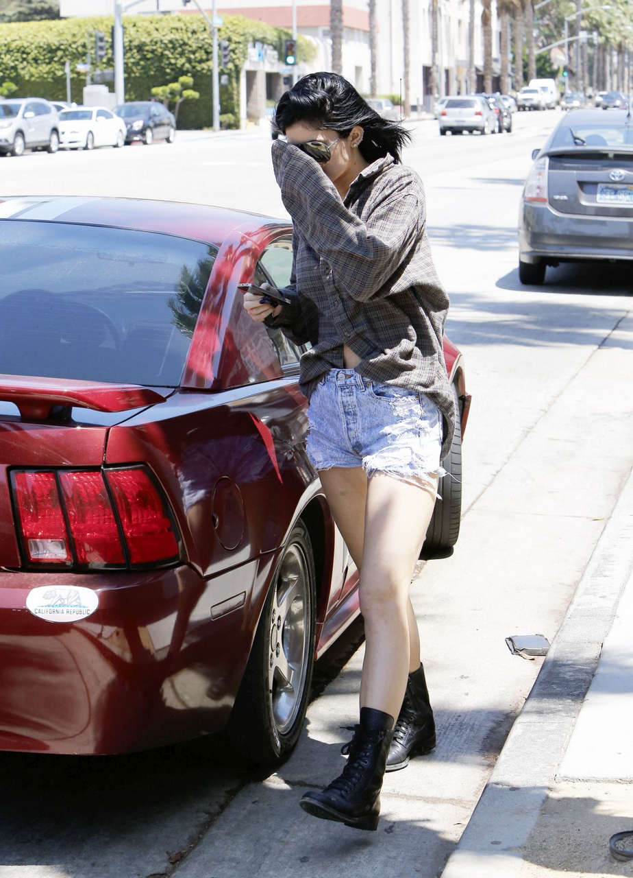 Kylie Jenner Cutoffs Shorts Out Hollywood