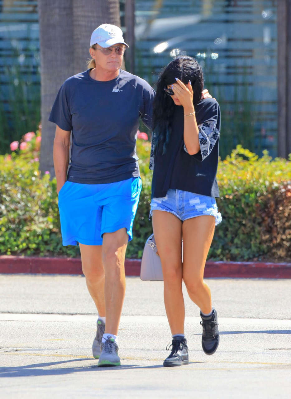 Kylie Jenner Denim Shorts Out About West Hollywood