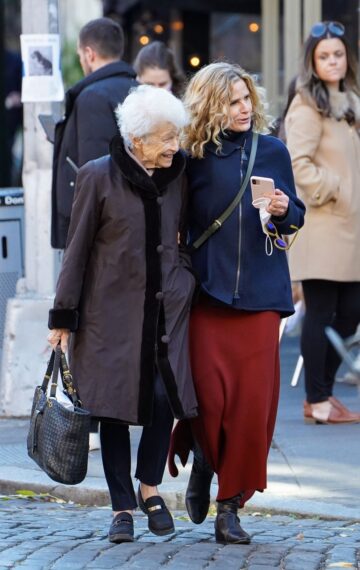 Kyra Sedgwick Out With Her Mother New York