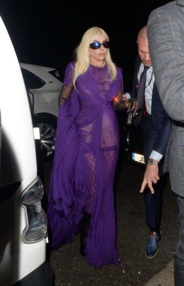 Lady Gaga Arrives Amazonica Restaurant For House Gucci Premiere Afterparty London