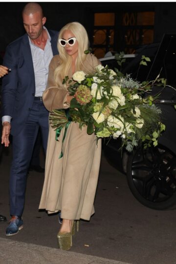 Lady Gaga Arrives Her Hotel Milan