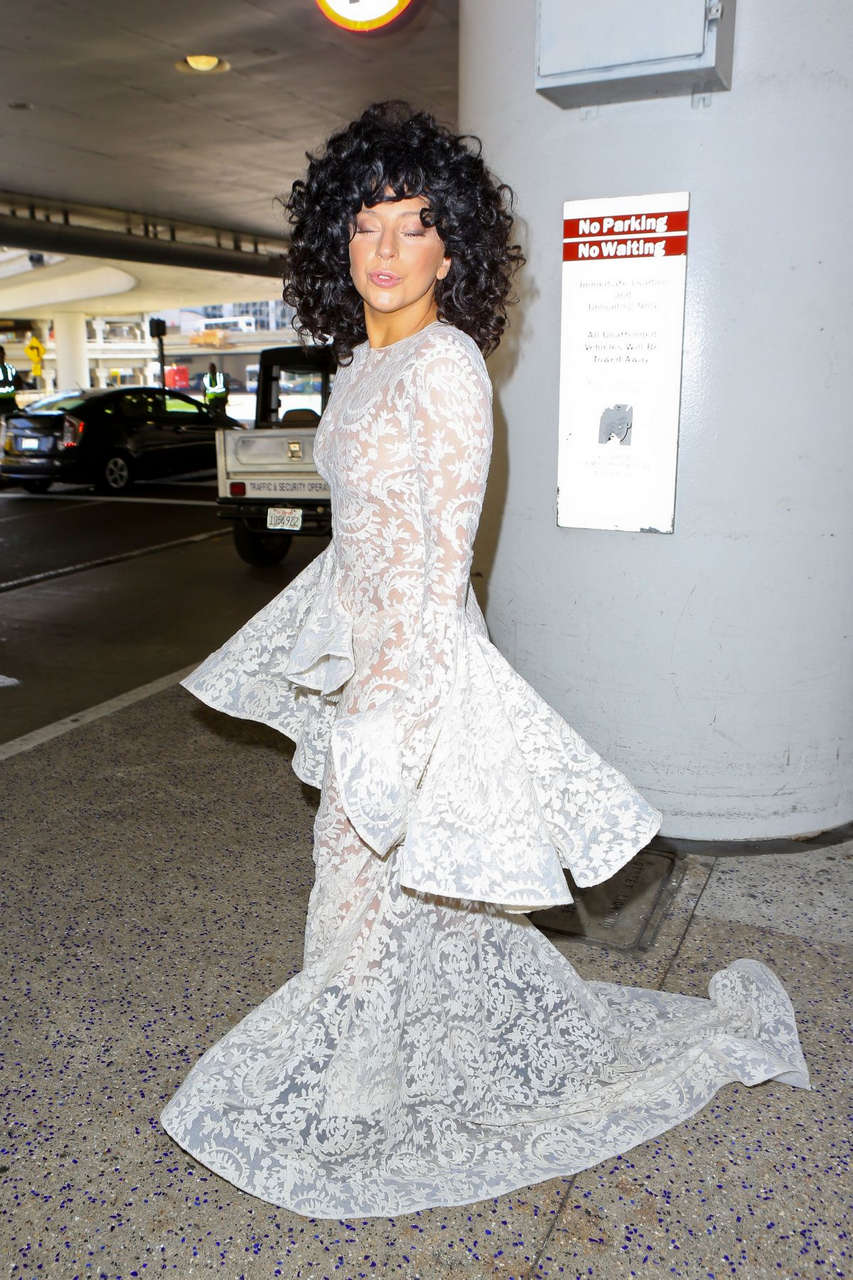 Lady Gaga Arrives Los Angeles International Airport