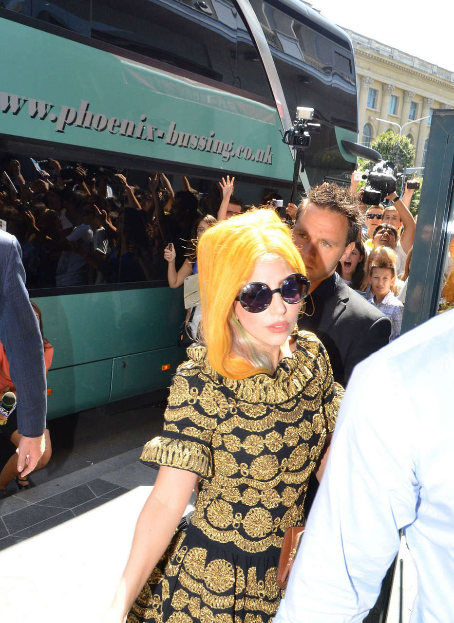 Lady Gaga Arriving Hilton Hotel Bucharest Romania