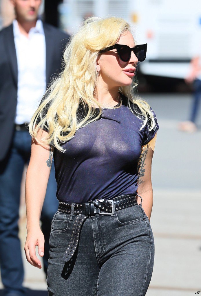 Lady Gaga Braless