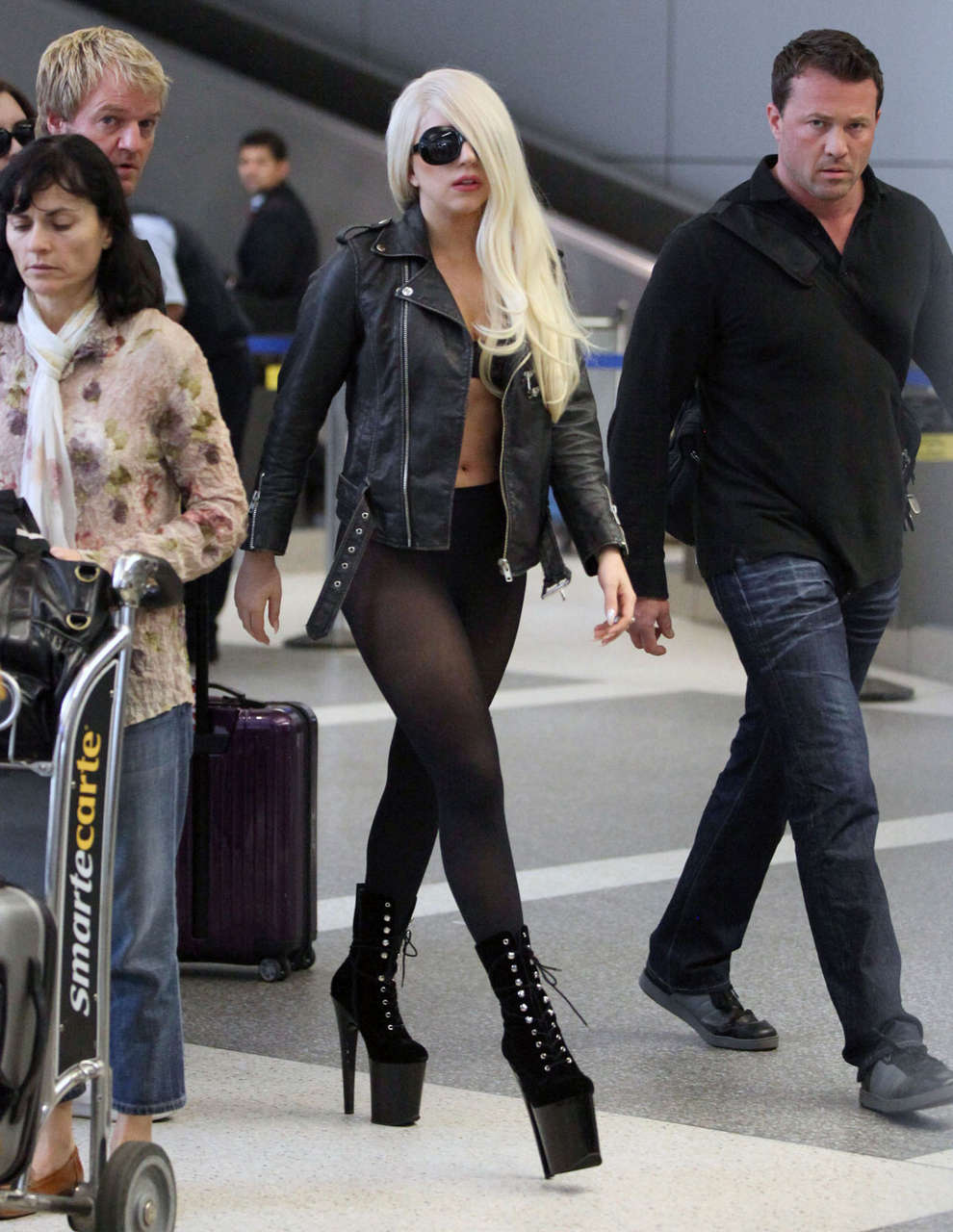 Lady Gaga Forgets Her Skirt Lax Airport