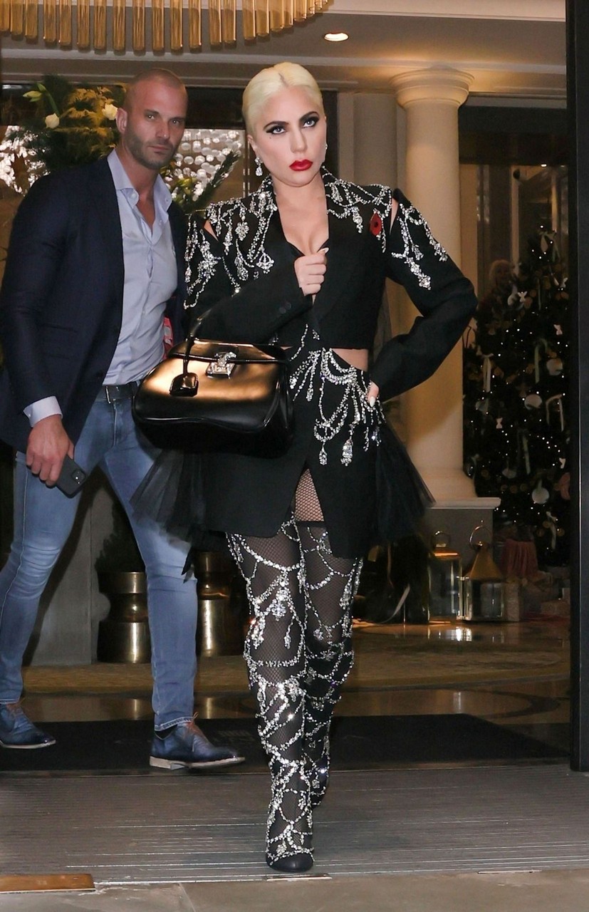 Lady Gaga Leaves Her Hotel London