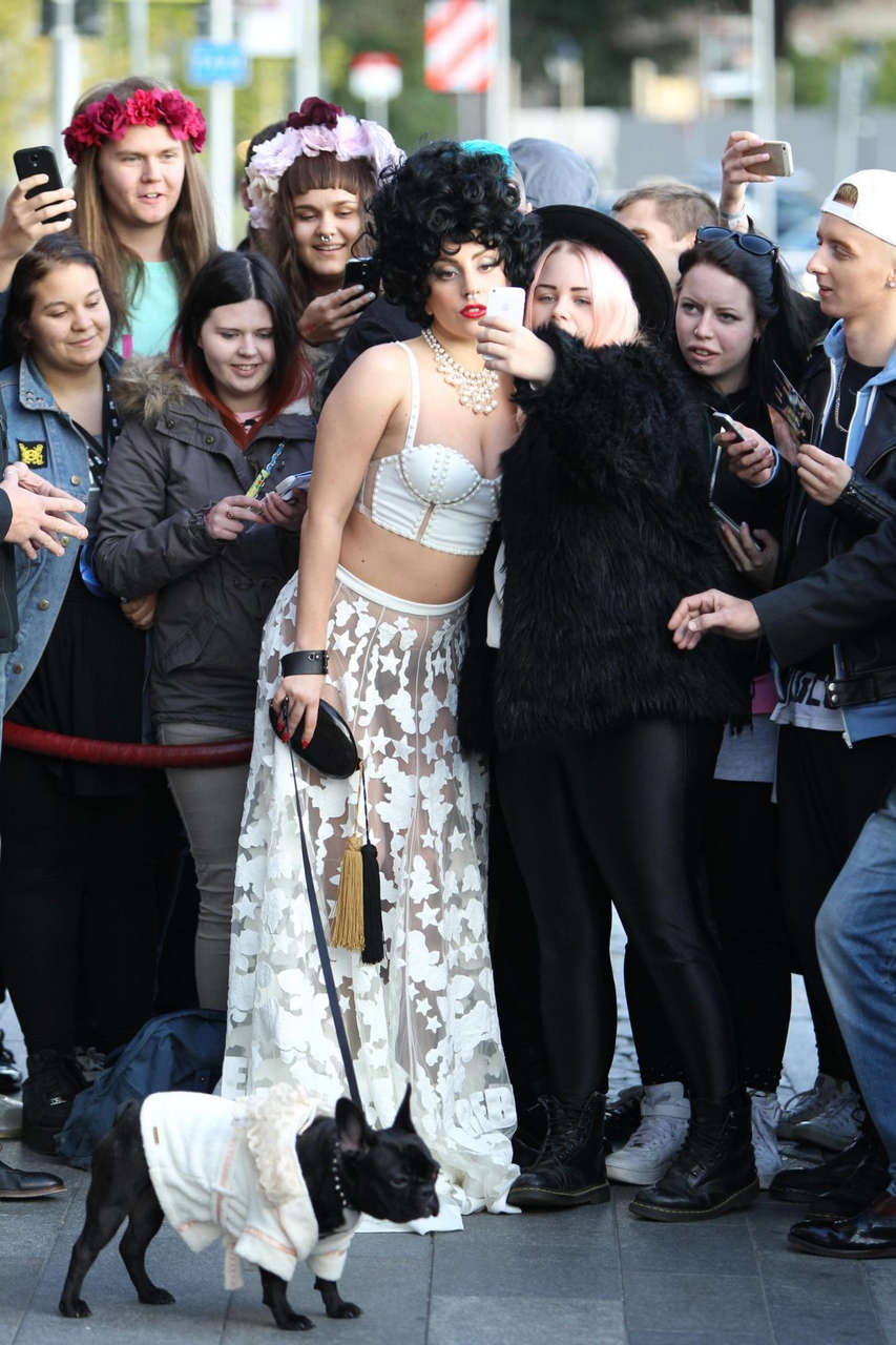 Lady Gaga Leaves Her Hotel Stockholm