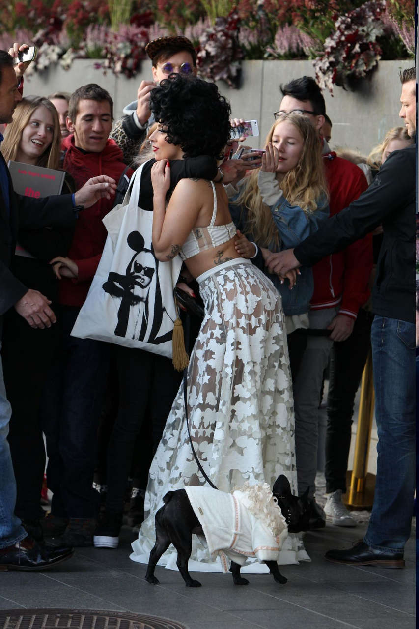 Lady Gaga Leaves Her Hotel Stockholm