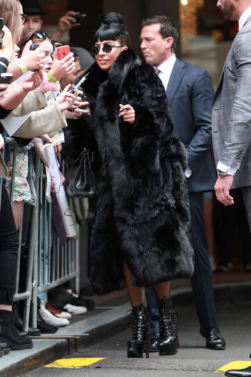 Lady Gaga Leaves Her Hotel Sydney