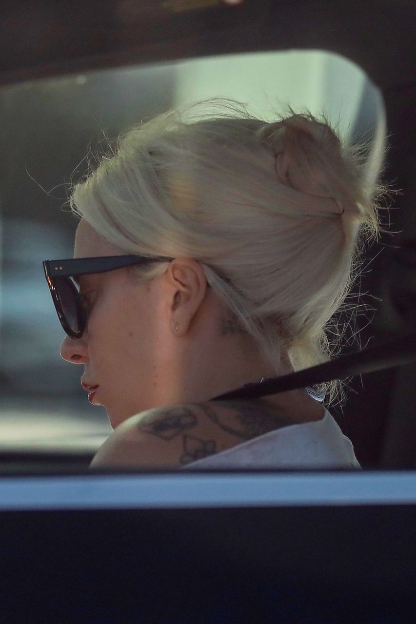 Lady Gaga Out Driving To Studio Hollywood