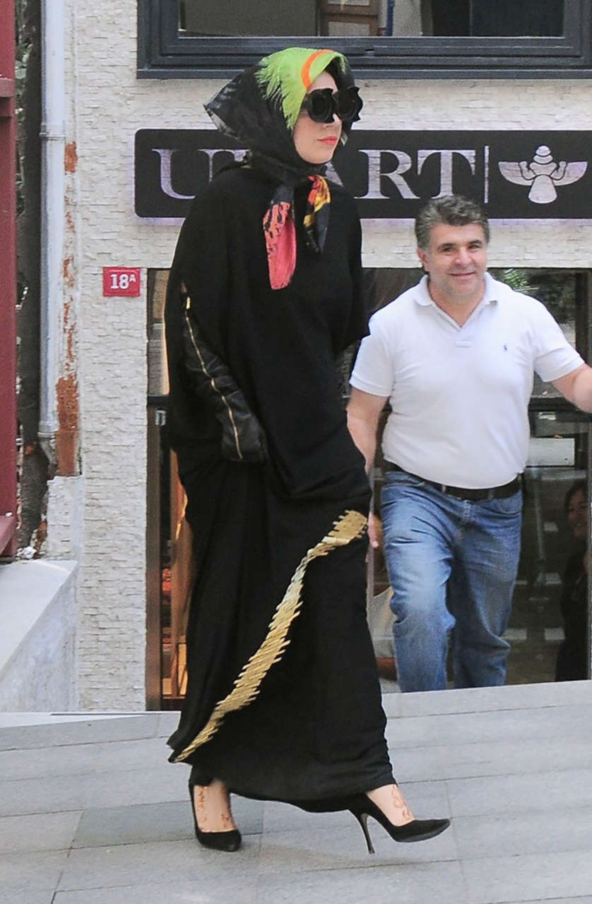 Lady Gaga Out Shopping Istanbul