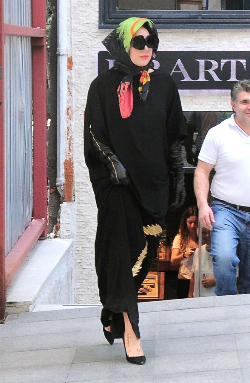 Lady Gaga Out Shopping Istanbul